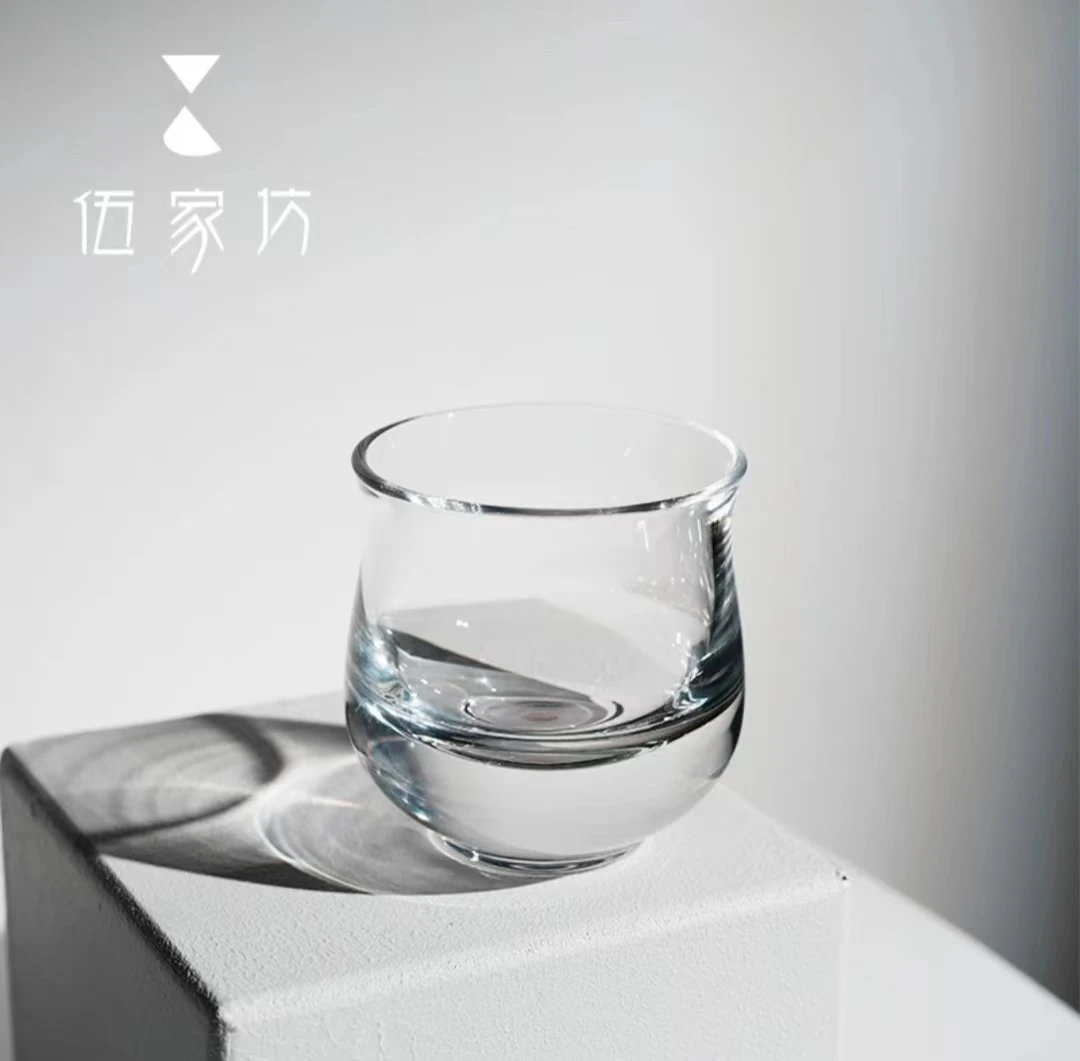 郁金香小蛮腰水晶玻璃茶杯茶道透明杯子创意玻璃杯耐热手工主人杯