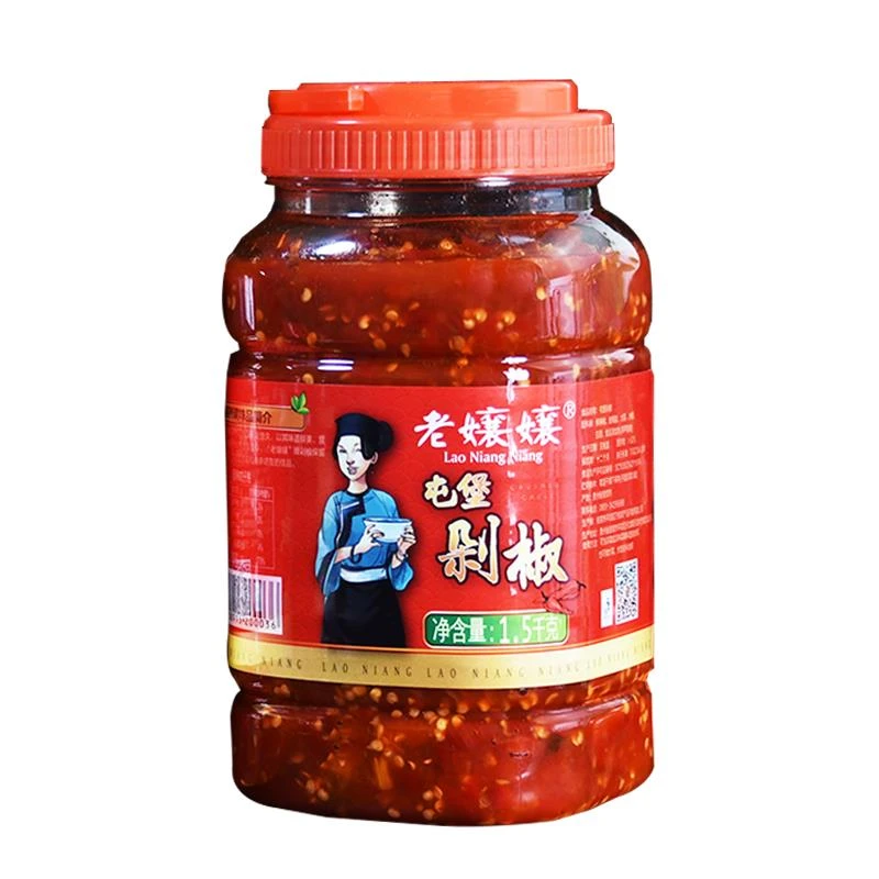 贵州屯堡特产老孃孃剁椒手工糟辣椒酸辣椒酱鱼头调料克瓶装0g笋