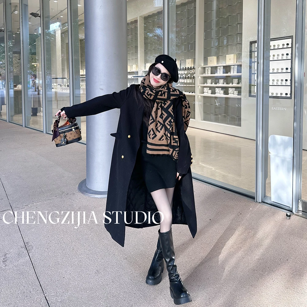 WT0264刺绣宽松韩版大衣外套