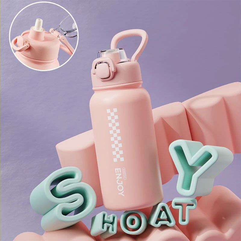 尚泰保温保冷杯304男女生高颜值学生水杯900ml