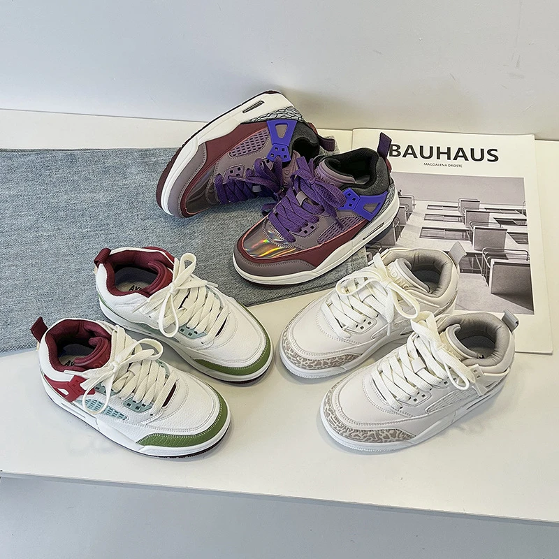 2025春季aj儿童运动鞋男女童经典百搭款时尚耐磨中大童拼色篮球鞋