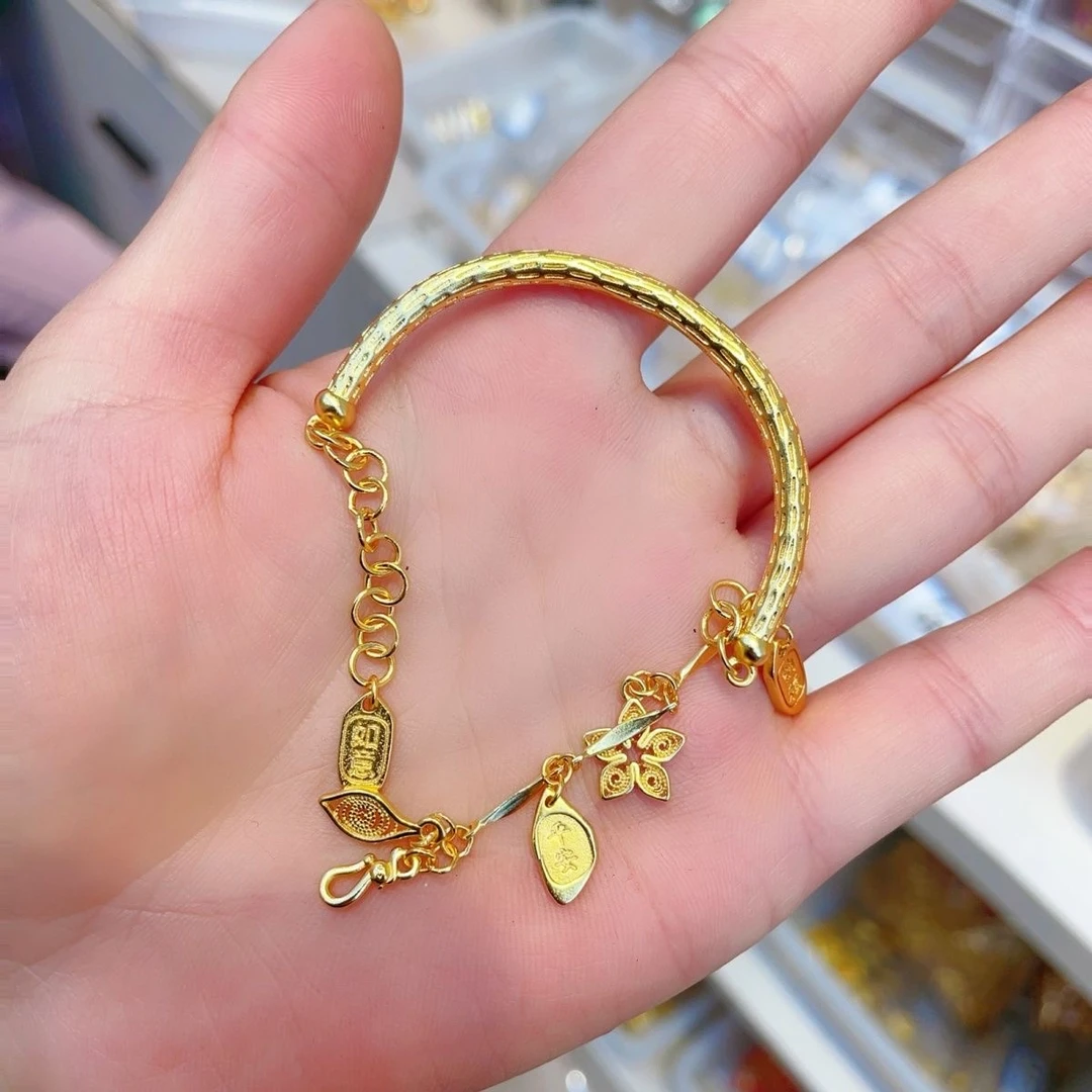 合金手链 五叶繁星手链 新款女半镯半链送礼送闺蜜时尚女款手饰品