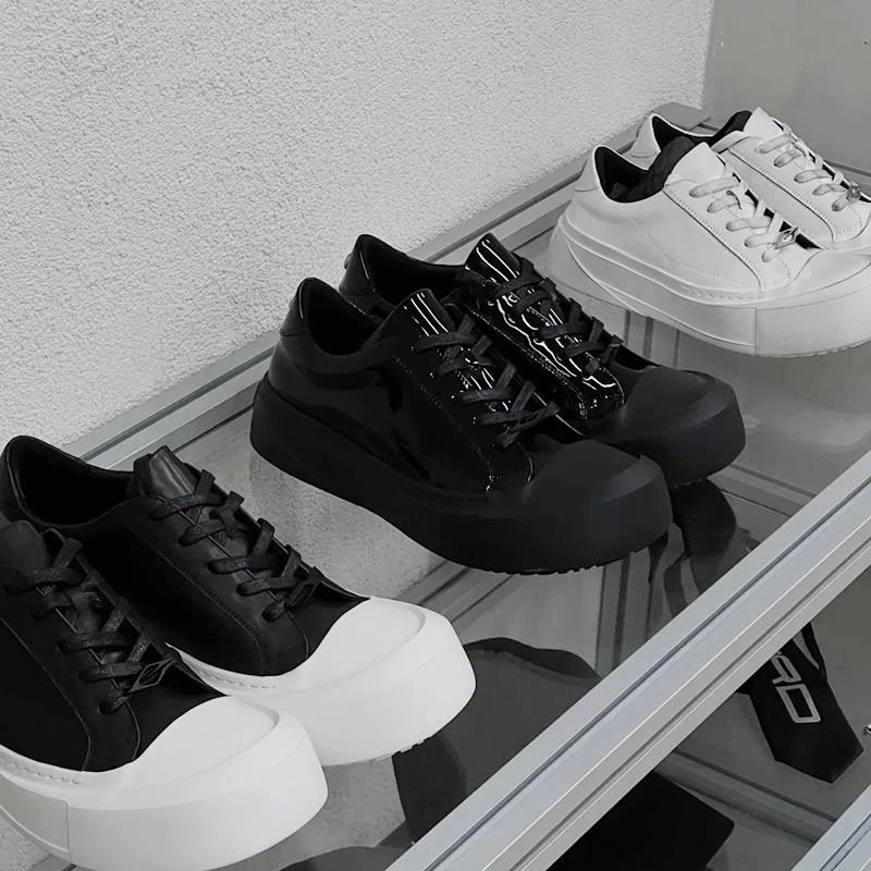 男士休闲鞋春秋款情侣板鞋厚底增高小白鞋子男女通勤英伦风脏脏鞋