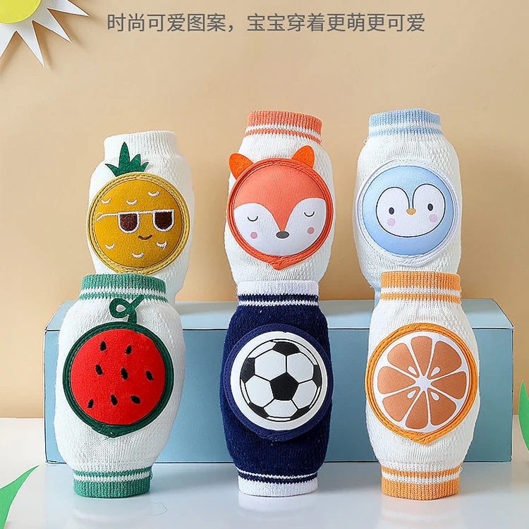 宝宝护膝爬行护膝加厚透气家外两用卡通防摔宝宝学爬透气夏季保护