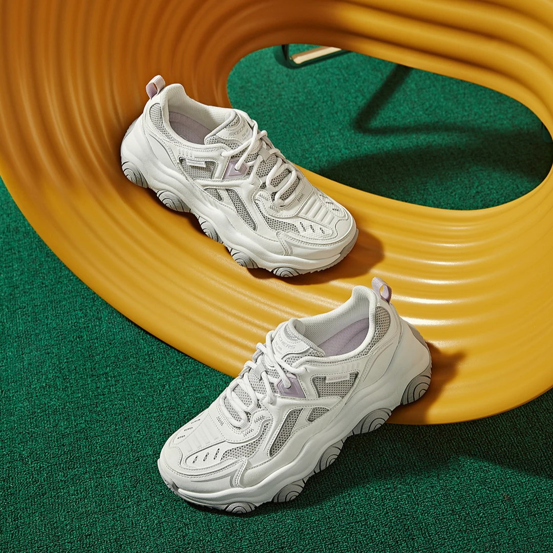 Skechers斯凯奇跑步鞋女子秋季复古老爹鞋舒适运动鞋休闲鞋149893