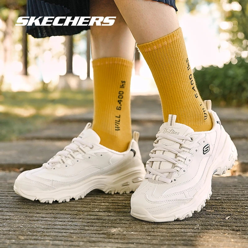 【小奶熊】斯凯奇龙年新款小白鞋潮流冬季情侣老爹鞋增高11931