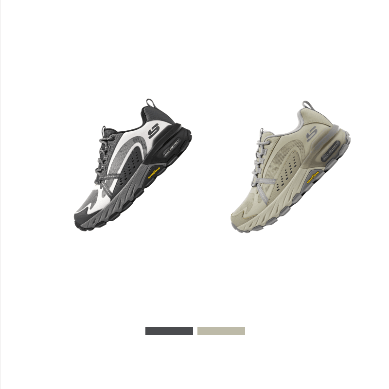 Skechers斯凯奇越野跑鞋男户外运动徒步鞋缓震防水耐磨237308C