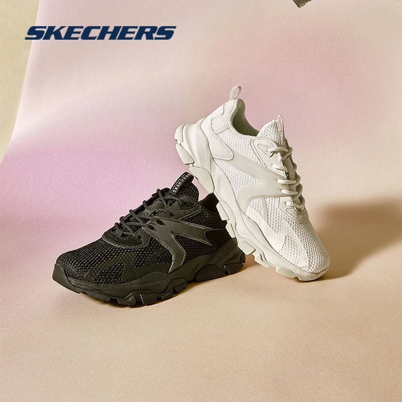 斯凯奇STREET系列春季新款女子轻质拼接休闲小白鞋177275