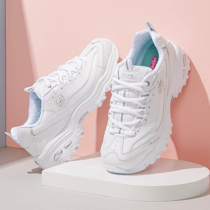 Skechers斯凯奇女童复古老爹鞋运动鞋小白鞋青少年熊猫鞋996212L