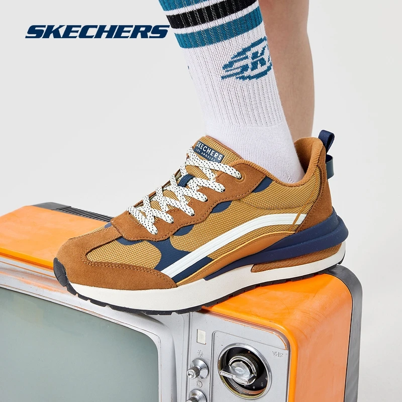 【赵露思同款】斯凯奇夏季复古撞色低帮时尚潮鞋潮流百搭网面休闲