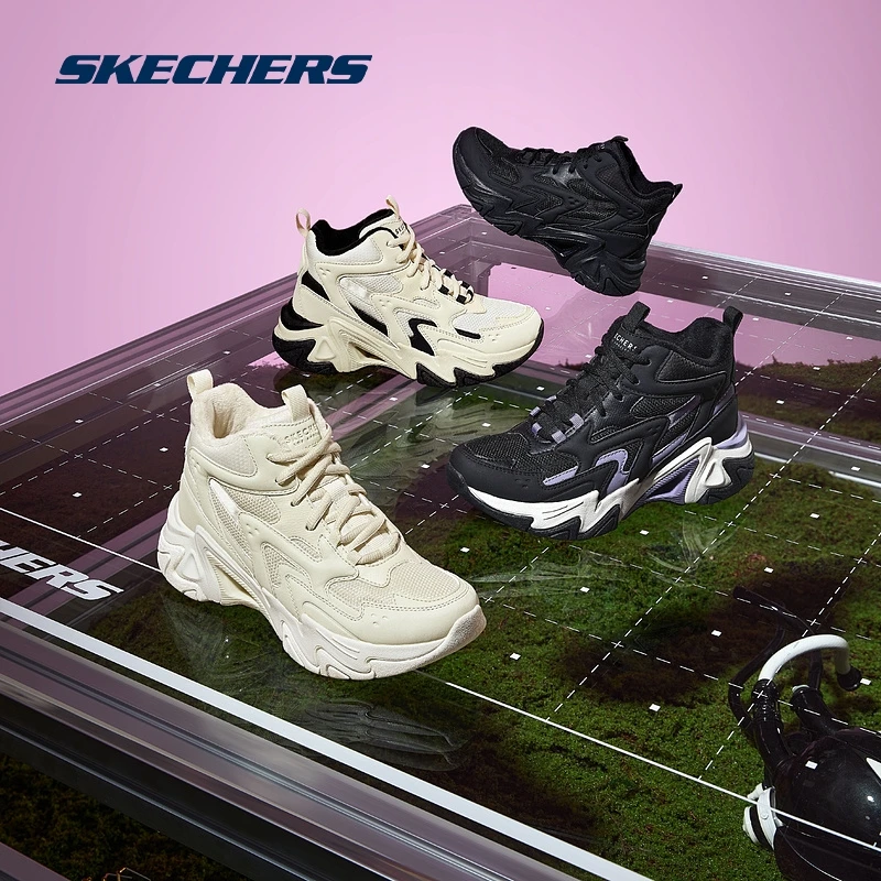 【明星同款】Skechers斯凯奇女机甲鞋三代复古加绒老爹鞋177295