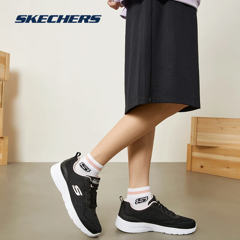 Skechers斯凯奇女士绑带运动休闲鞋轻质缓震透气网面运动鞋149544