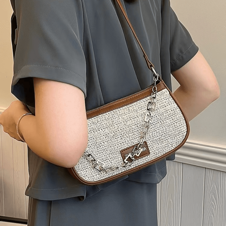 【摇摇小众女包】夏日东大门设计师款韩版手工编织单肩包包休闲百搭