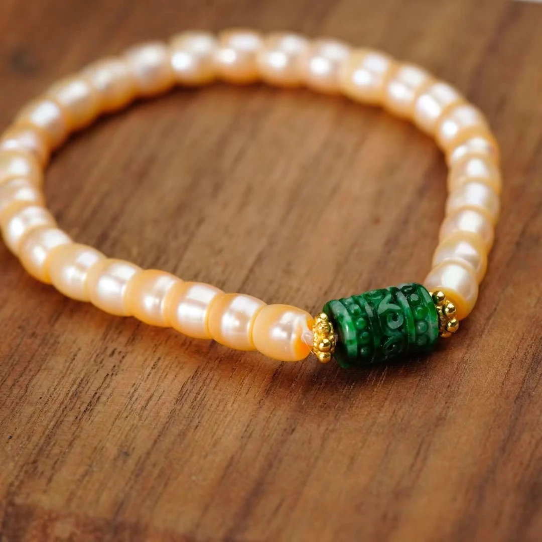 手工高阶 天然淡水珍珠 老型珠 百搭经典手链   多样性发货