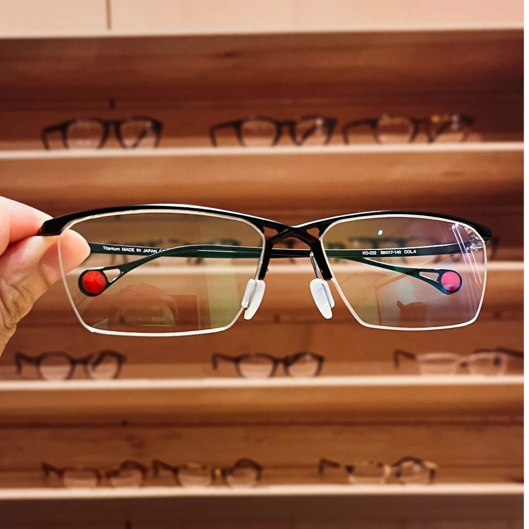 奥山清行同款 KO-222 中大脸商务半框 法拉利设计师纯钛光学眼镜