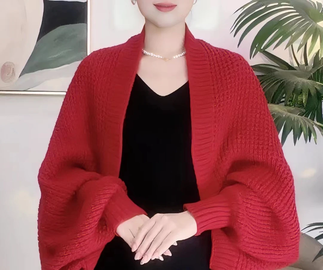【春秋爆款】针织披肩外套 气质空调房披肩 百搭时尚 护腰护颈网红