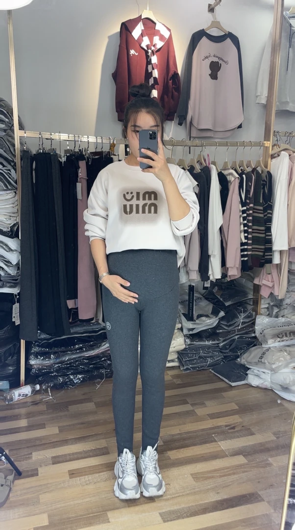 【批发店高品质】996加绒冬季打底裤时尚百搭印花