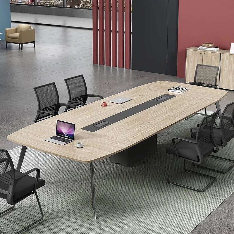 品质小型会议桌长桌简约现代会议室接待洽谈办公桌椅组合办公家具