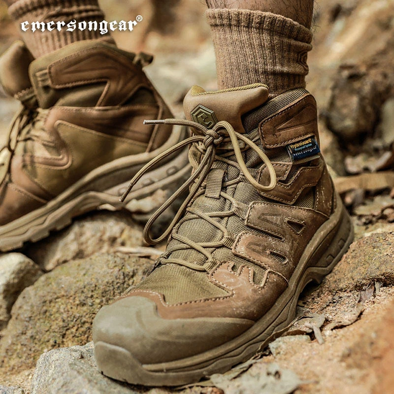 爱默生行者战术靴男中帮户外登山鞋沙漠靴透气防水防滑耐磨徒步鞋