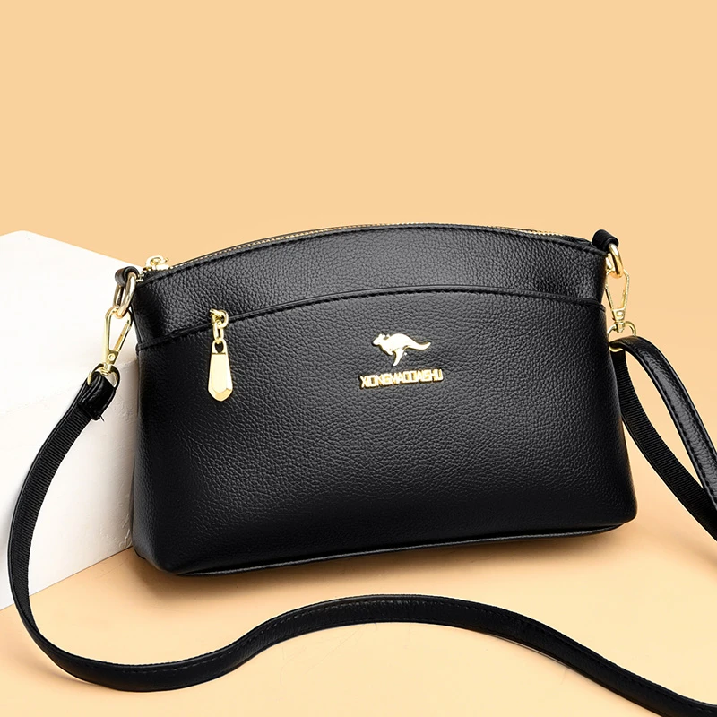 爆款正品时尚休闲百搭真皮妈妈包简约大气韩版潮流软皮斜挎女包包