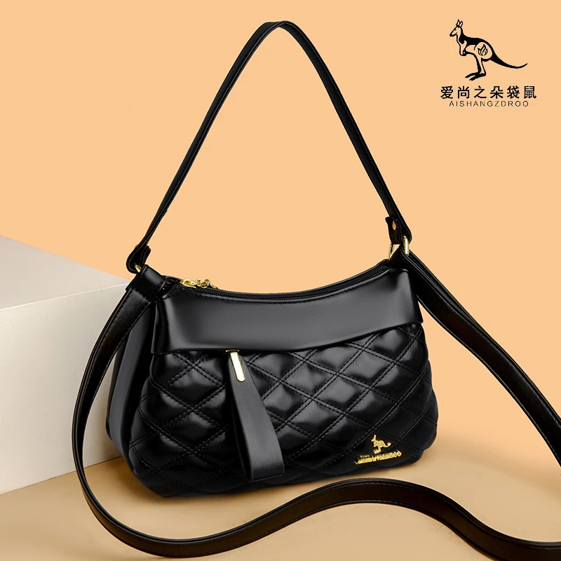 爆款真皮女包软皮妈妈包新款时尚单肩包气质外出斜挎包轻便妈妈包