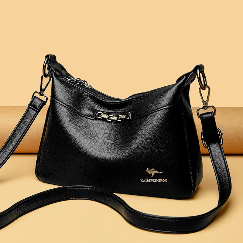 爆款正品时尚休闲百搭真皮妈妈包韩版简约洋气潮流斜挎包大气女包