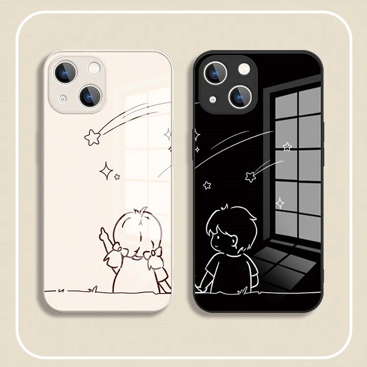 适用于苹果/华为/小米/oppo/vivo新款简约个性情侣创意小众手机壳