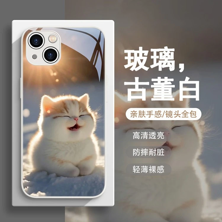 适用于苹果/华为/小米/oppo/vivo颜值高级可爱猫咪时尚新款手机壳