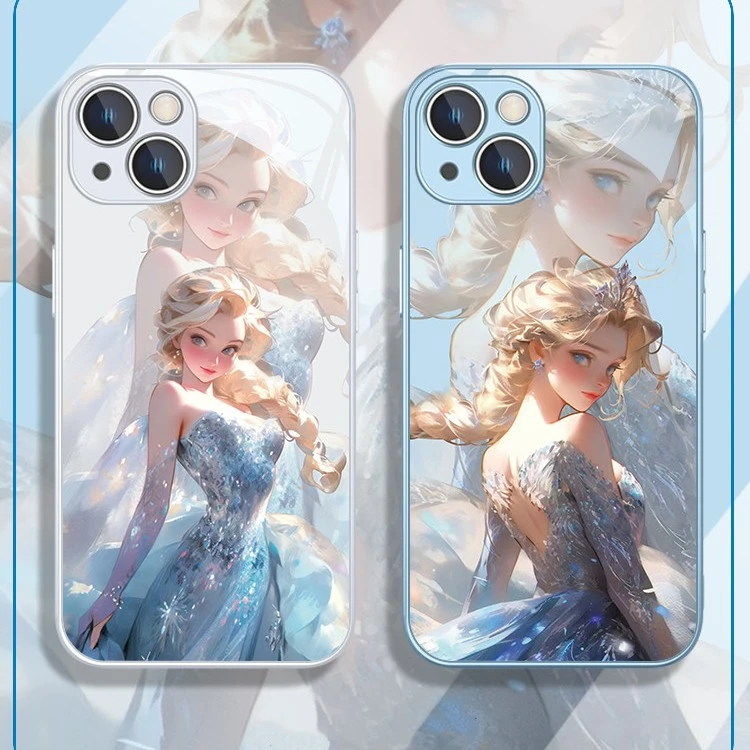 适用苹果15/华为/小米/oppo/vivo时尚爆款艾莎公主颜值网红手机壳