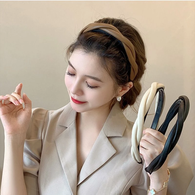 2023年新款高级感韩版优雅交叉麻花发箍女压发高颅顶发卡头箍百搭