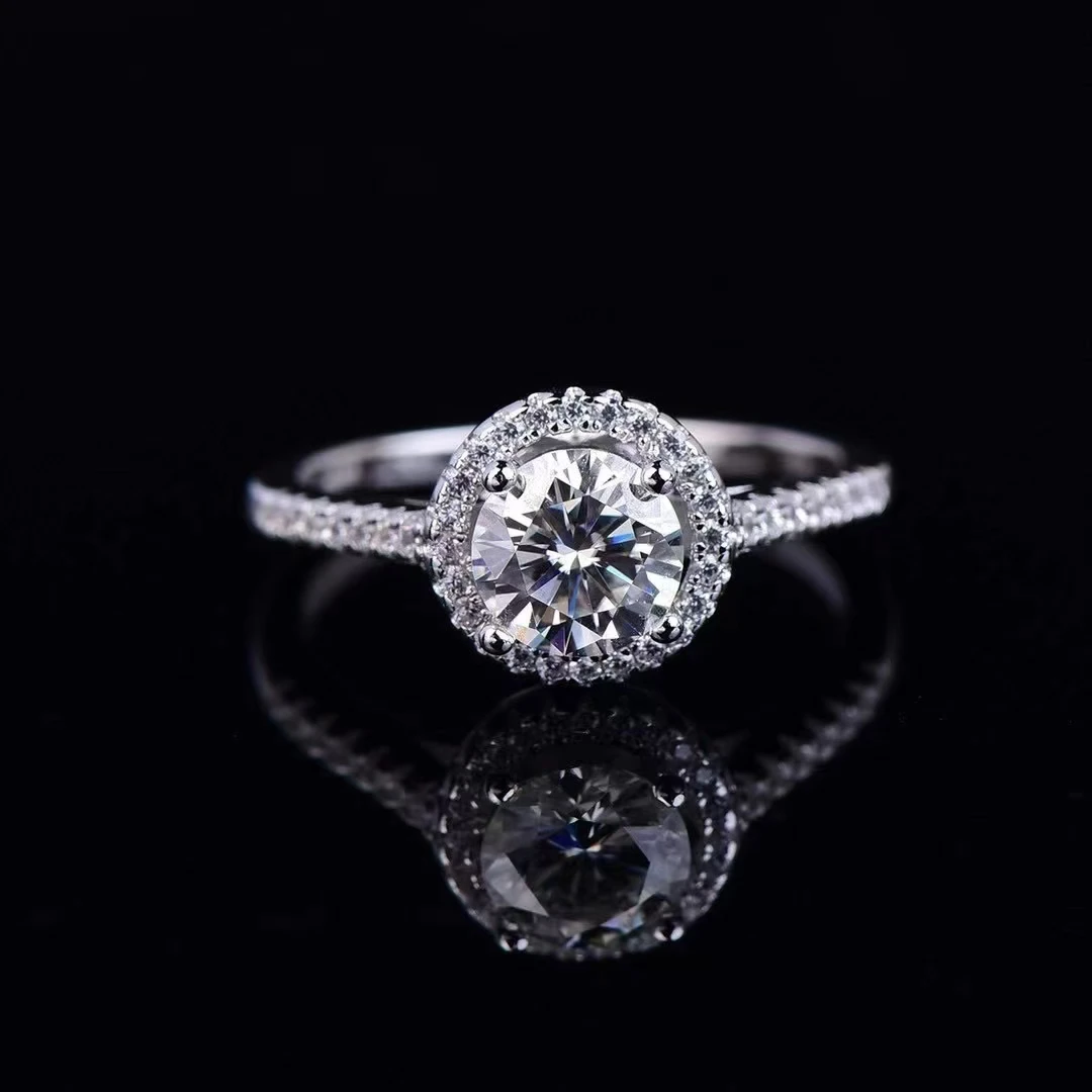 【甄钻坊】女款圆包   0.5ct  1ct  2ct  3ct  戒指