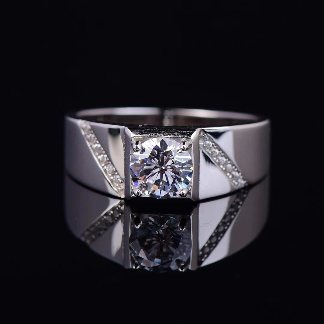 【甄钻坊】男款经典通灵   0.5ct 1ct 2ct 3ct 5ct  戒指