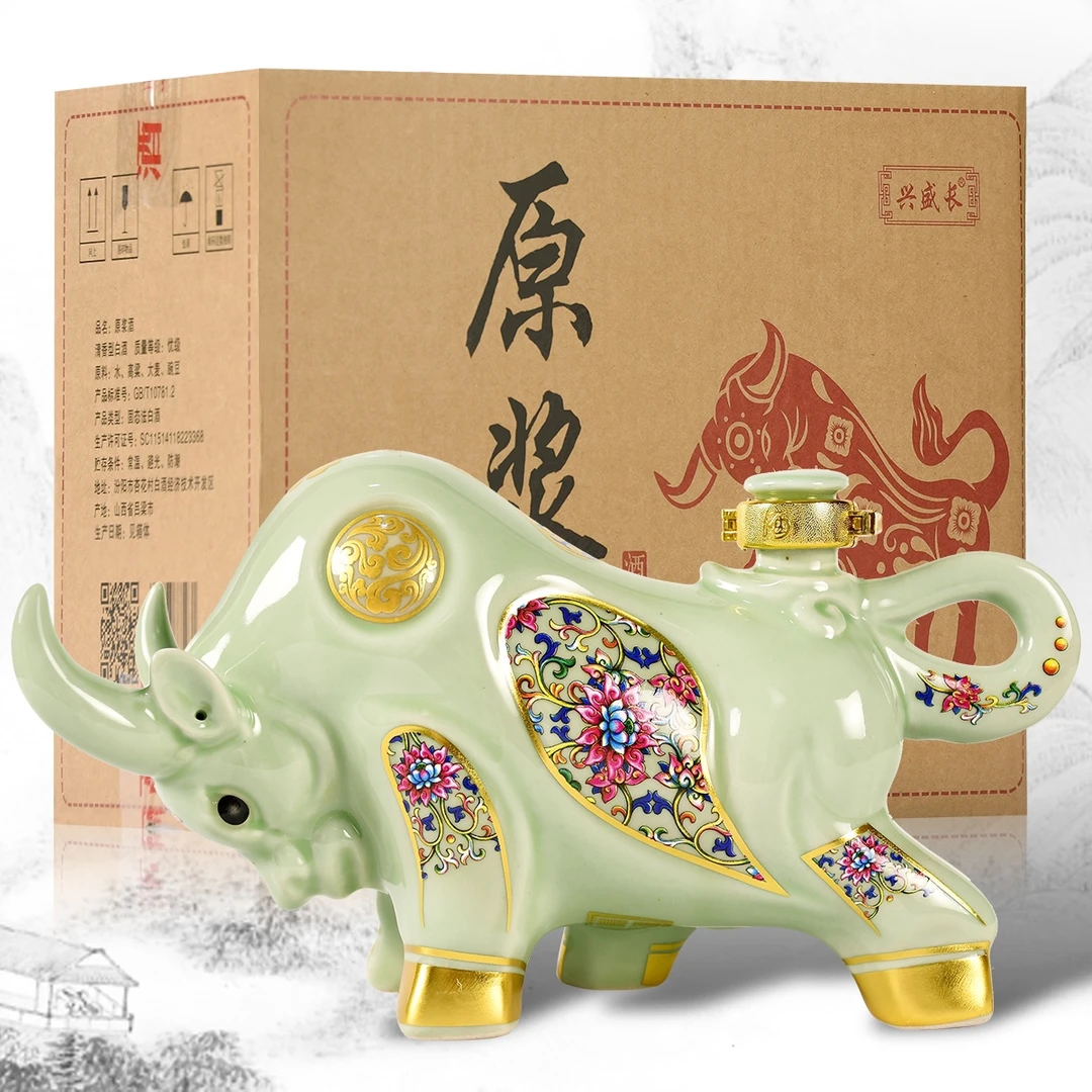 兴盛长开拓牛清香型白酒53度500ml