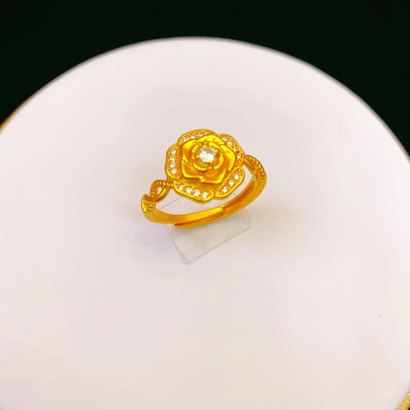 戒指  香香山茶花戒指活口601