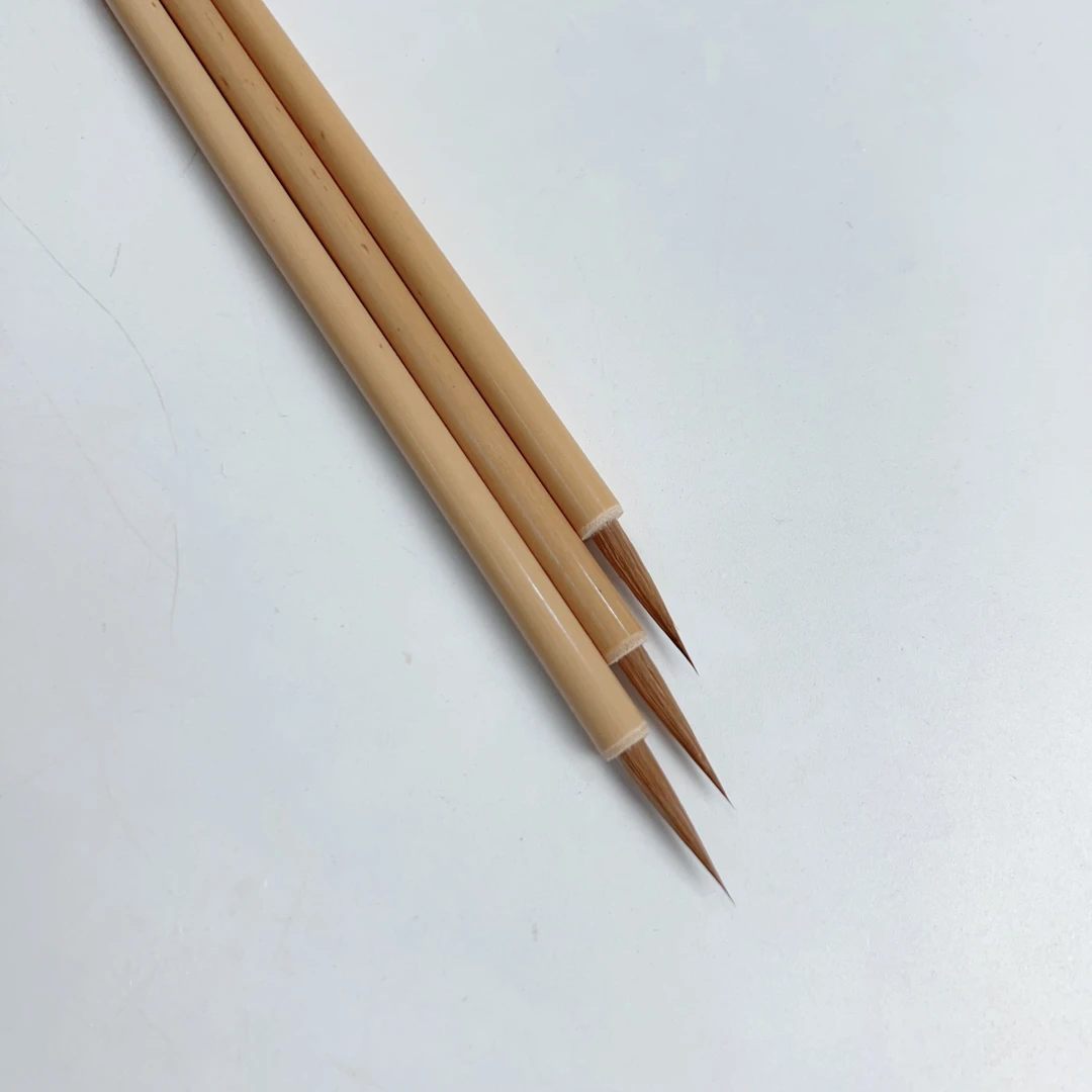 ［三慧斋小狼勾］3支纯辽尾钩线笔口径0.35出峰2.2