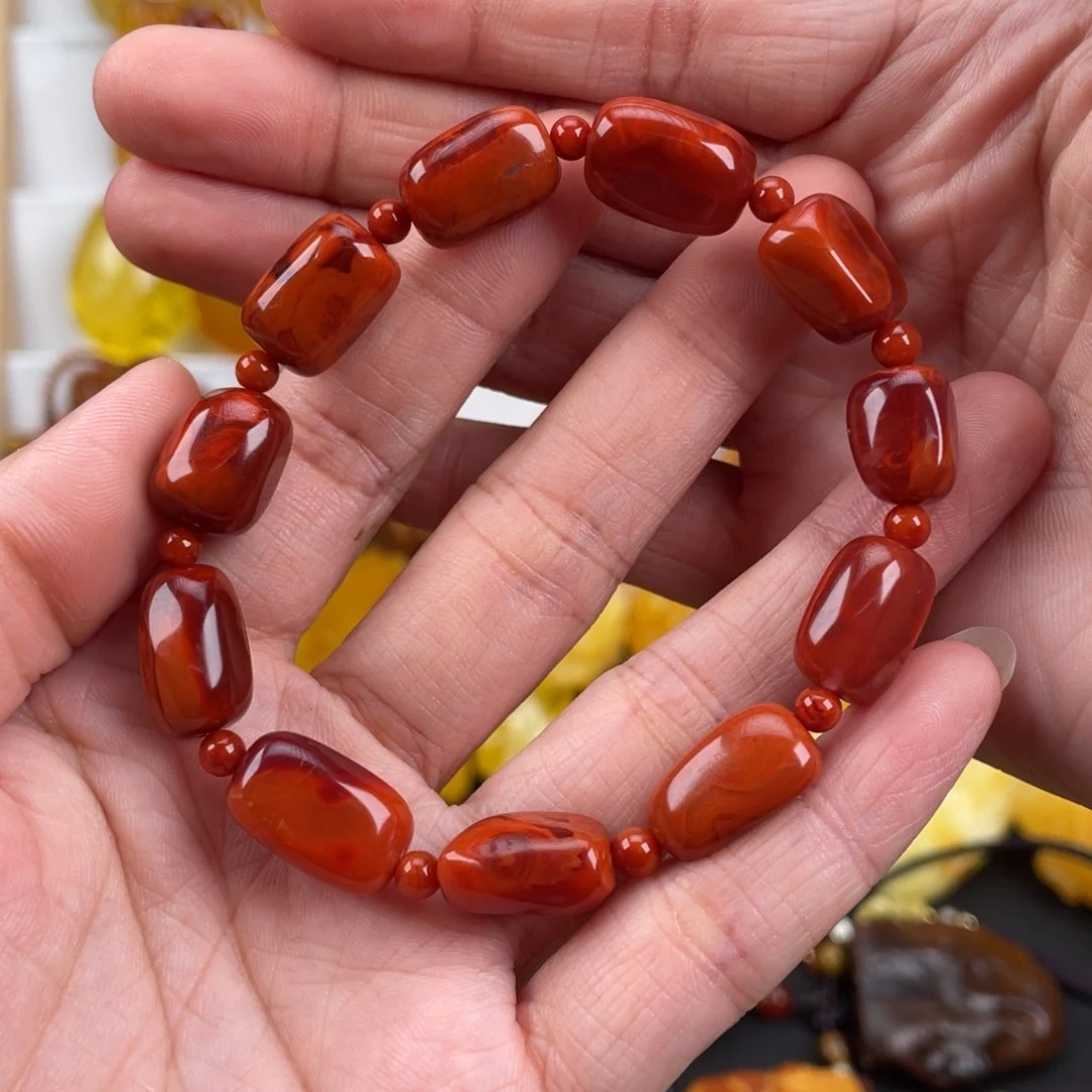 南红玛瑙手链未镶嵌