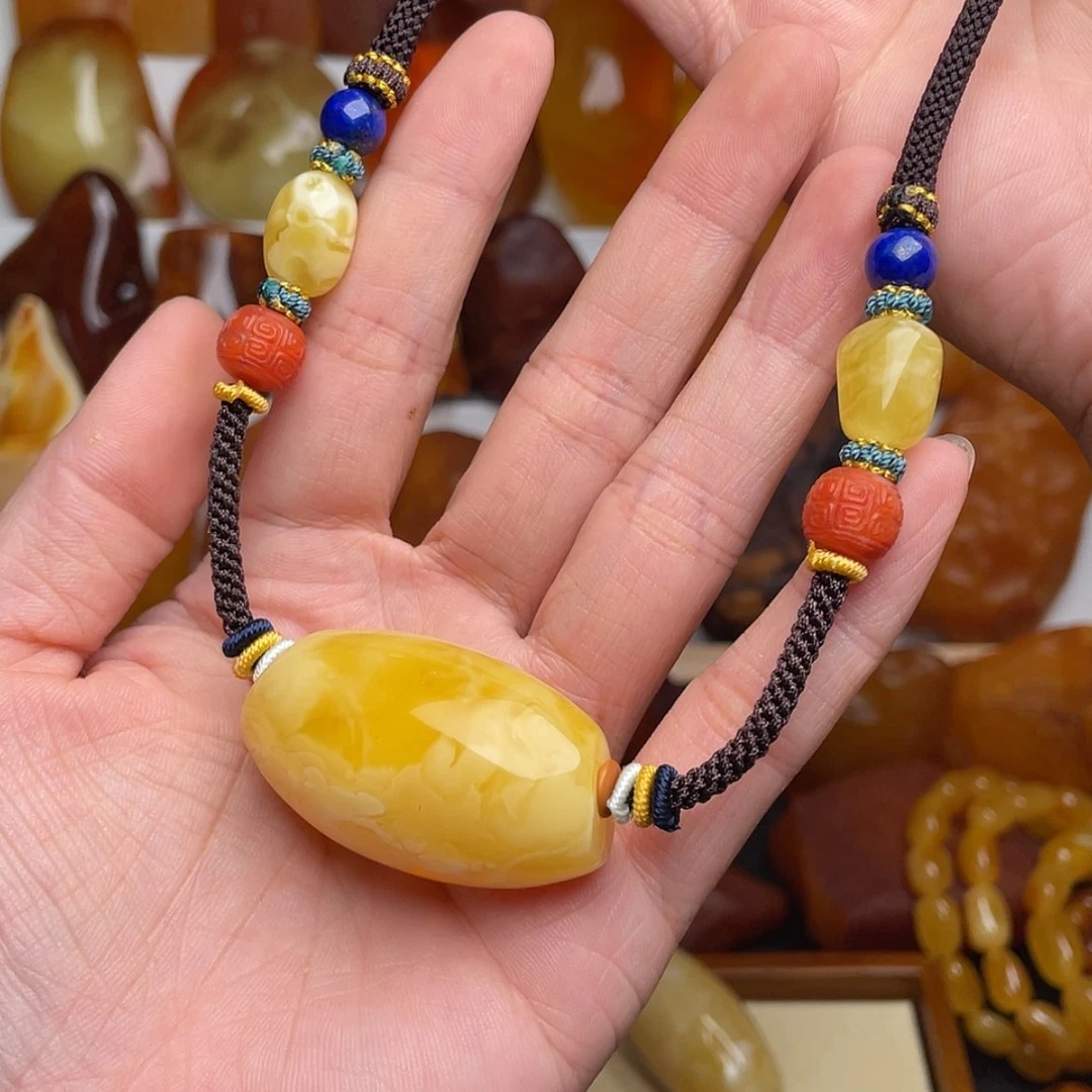 【闪购商品】蜜蜡颈饰未镶嵌古**文