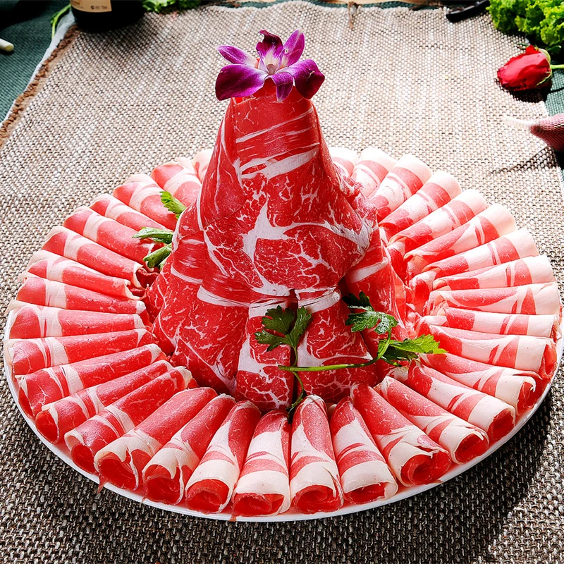 高品质和牛雪花肥牛肉卷涮牛肉片涮肥牛卷火锅食材配菜200g非原切