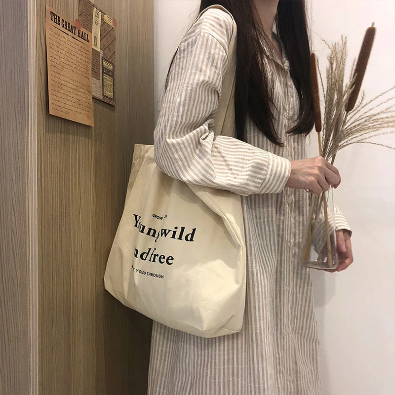 通勤上班单肩包女生大容量帆布包大学生上课装课本书袋拉链包包女