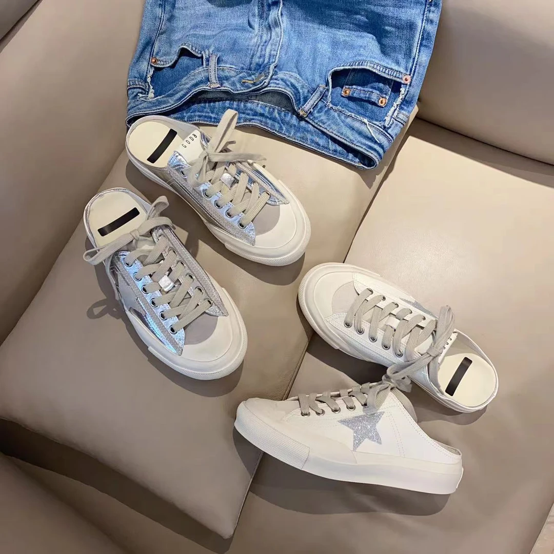 【欧货】夏季新品时尚半托星星半拖懒人包头平底休闲拖鞋 2568-129