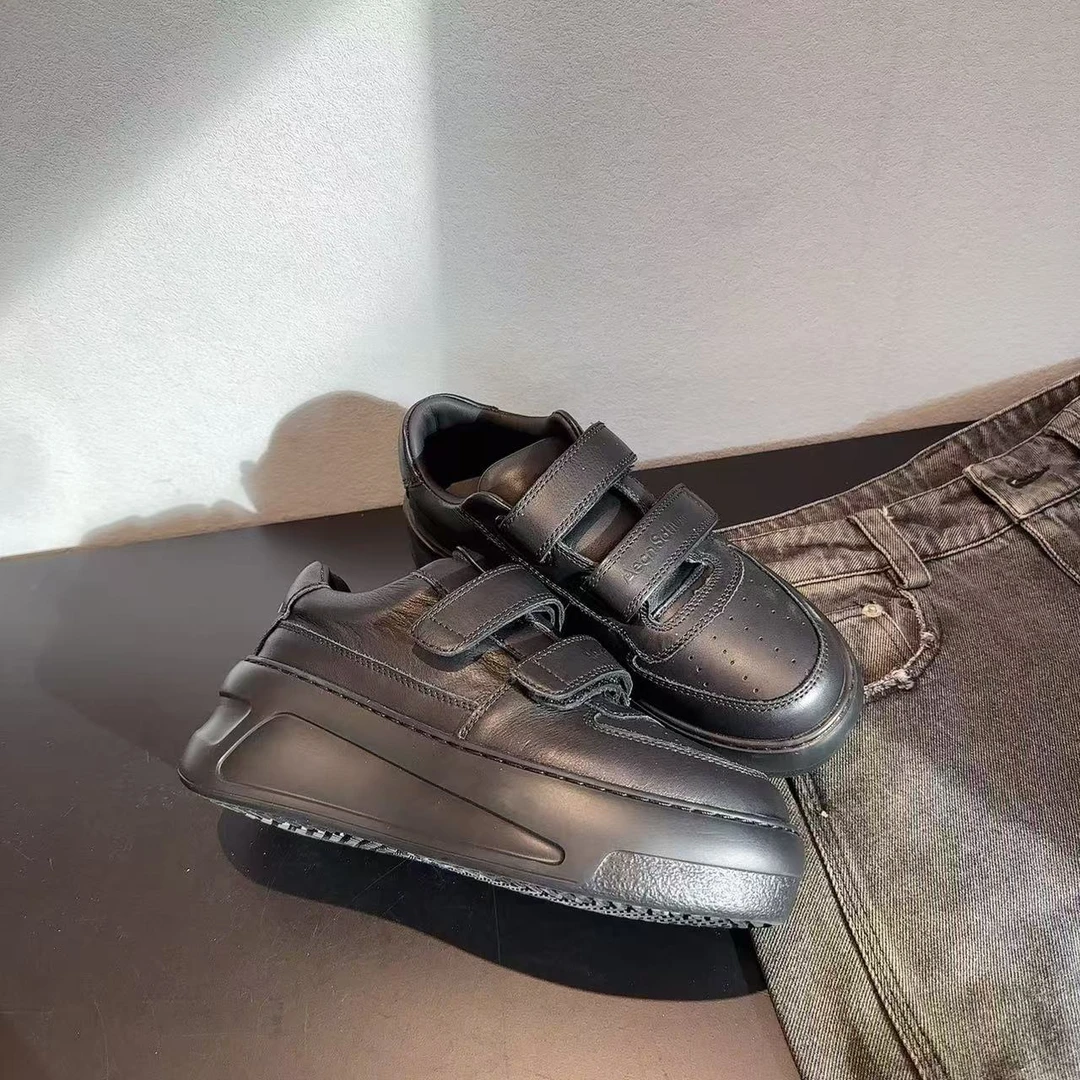 【欧货】白胖子 2024秋冬新款笑脸真皮小白鞋厚底板鞋休闲鞋 D310-8