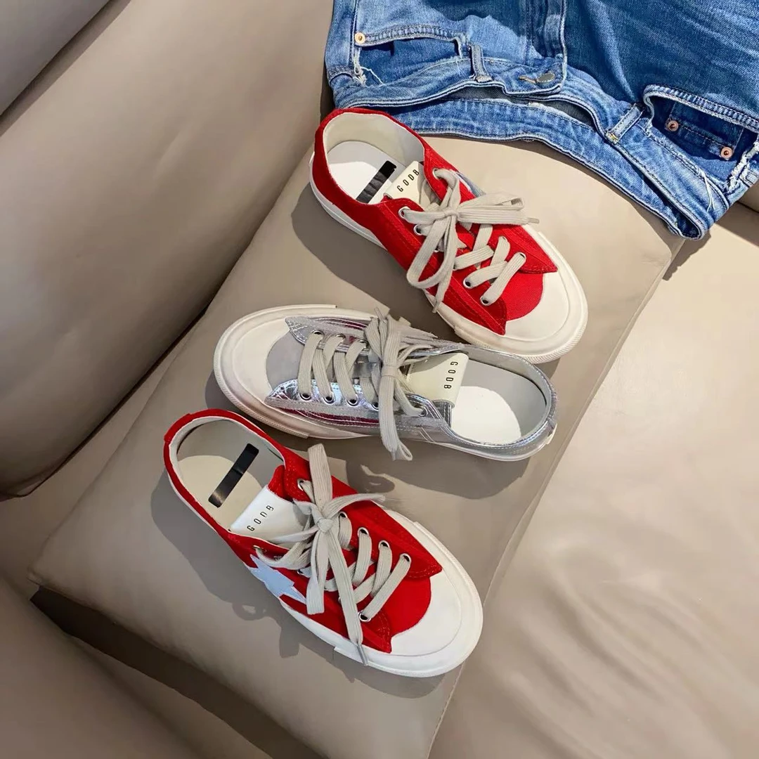 【欧货】2024春秋百搭复古真皮平底星星板鞋休闲鞋潮 2568-816