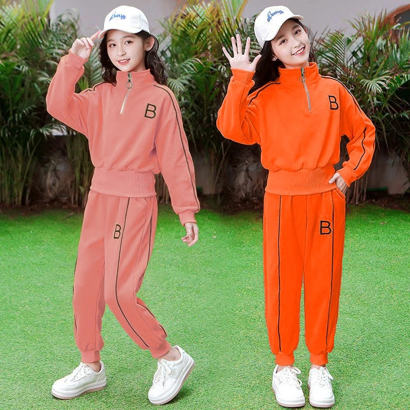 女童春装卫衣2025新款洋气时髦套装春秋款休闲中大童儿童春季衣服