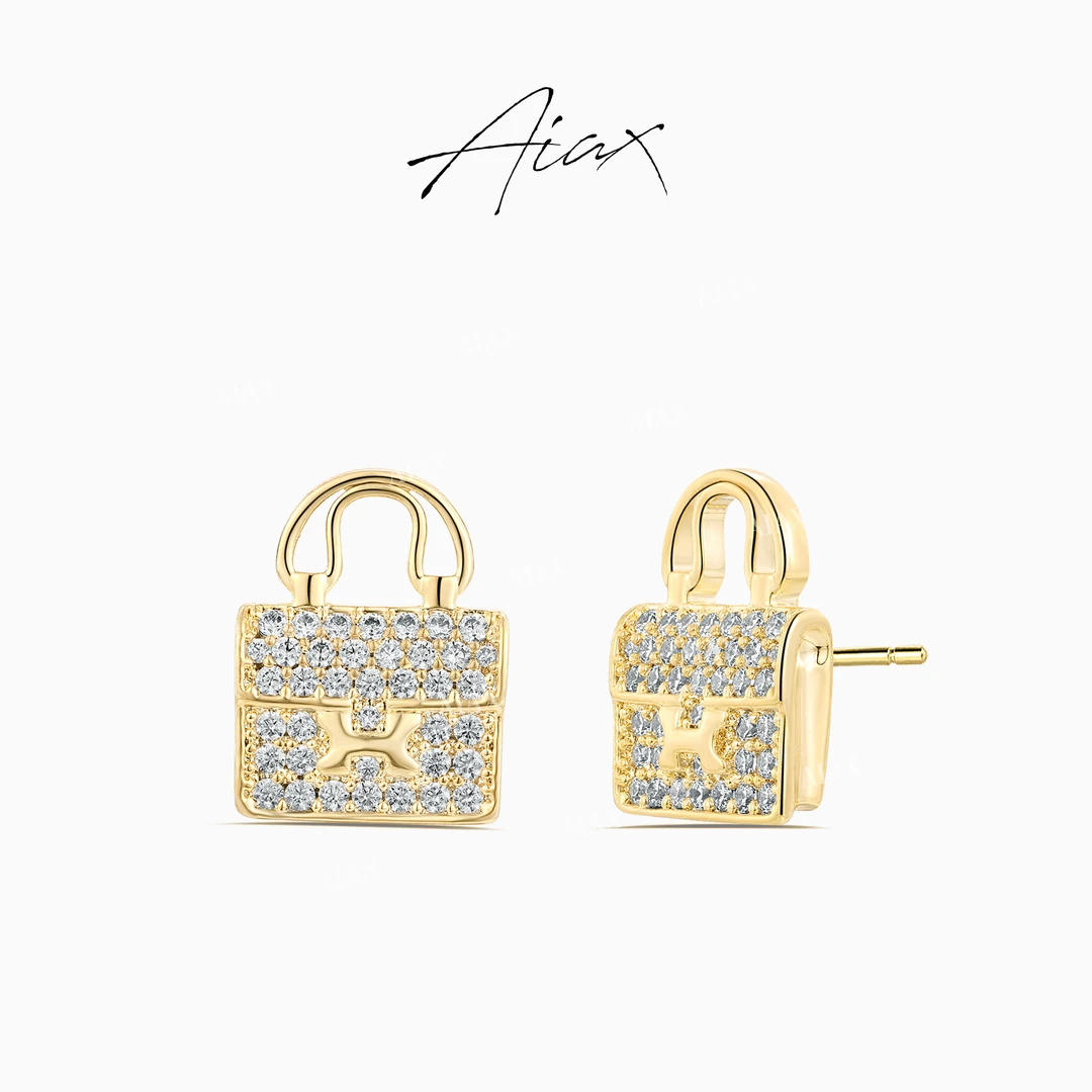 AIAX 流光风 小众设计师气质经典轻奢时尚复古包包耳环TSL1053