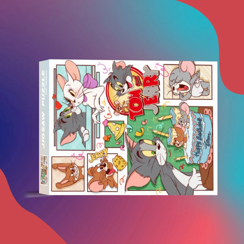 礼盒加厚猫和老鼠H0082成人高难度拼图1000片卡通动漫精美加厚