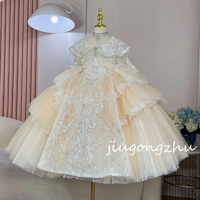 【富家千金】女童主持人晚礼服钢琴演出服儿童公主裙