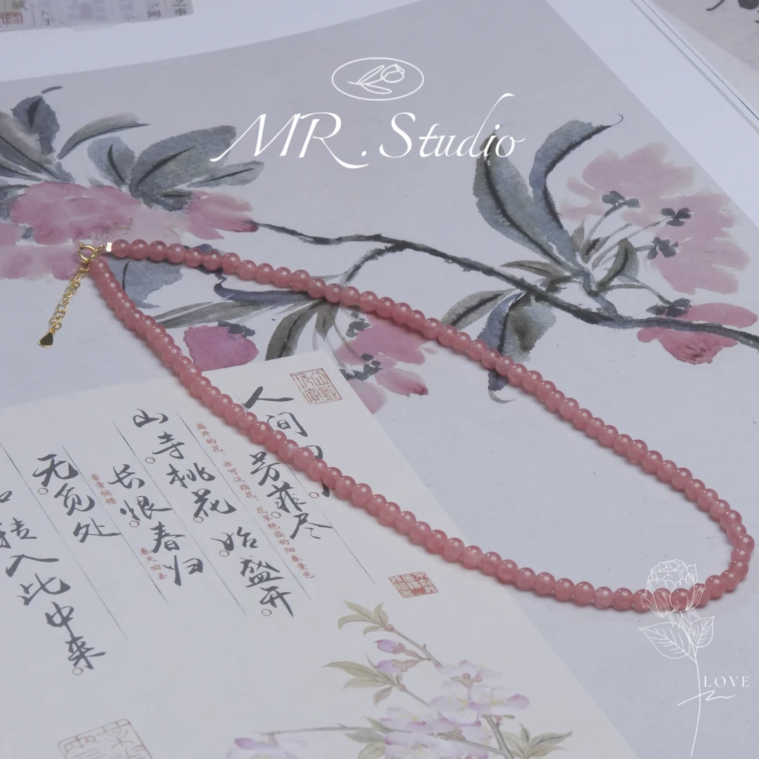 木润【红纹石】天然红纹石项链