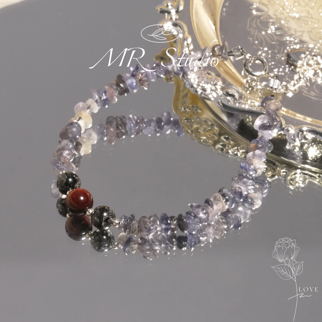 木润【堇青石】堇青石随形单圈手串