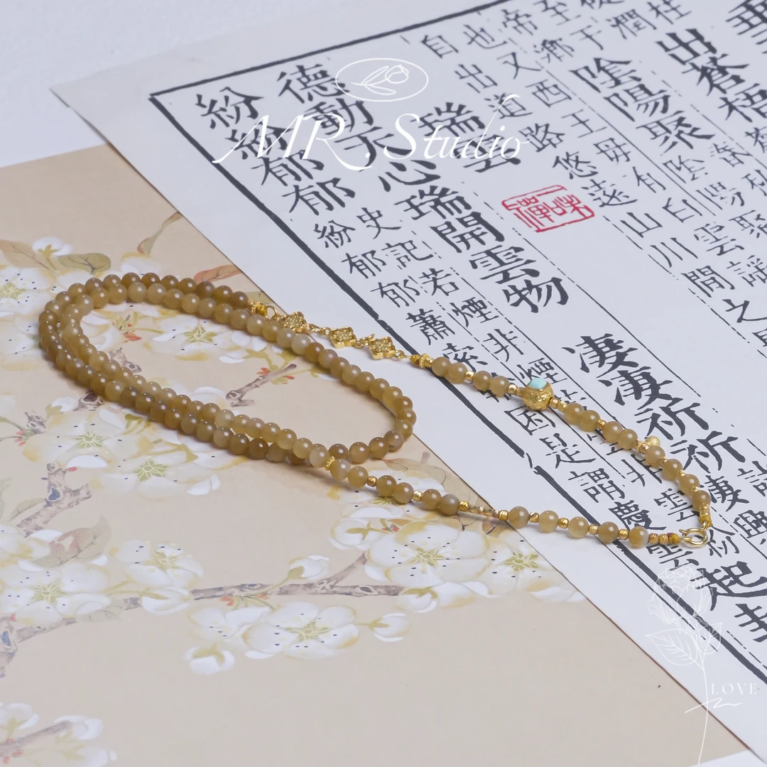 木润【糖玉】天然和田玉糖玉项链