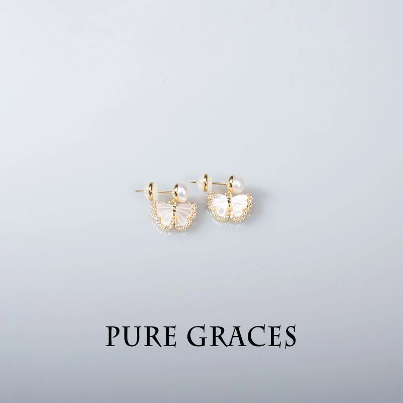 铜合金耳饰 1382精致时尚简约气质百搭小众高级感法式轻奢耳环